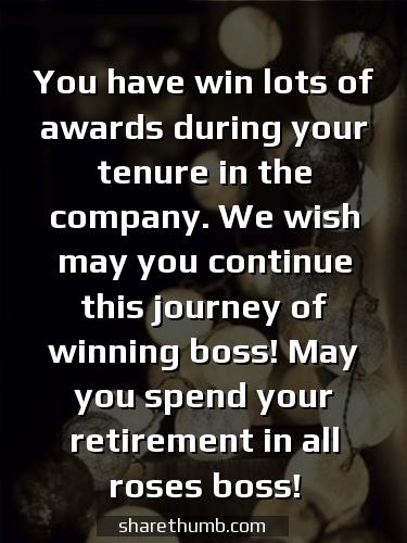 retirement quotes for a boss